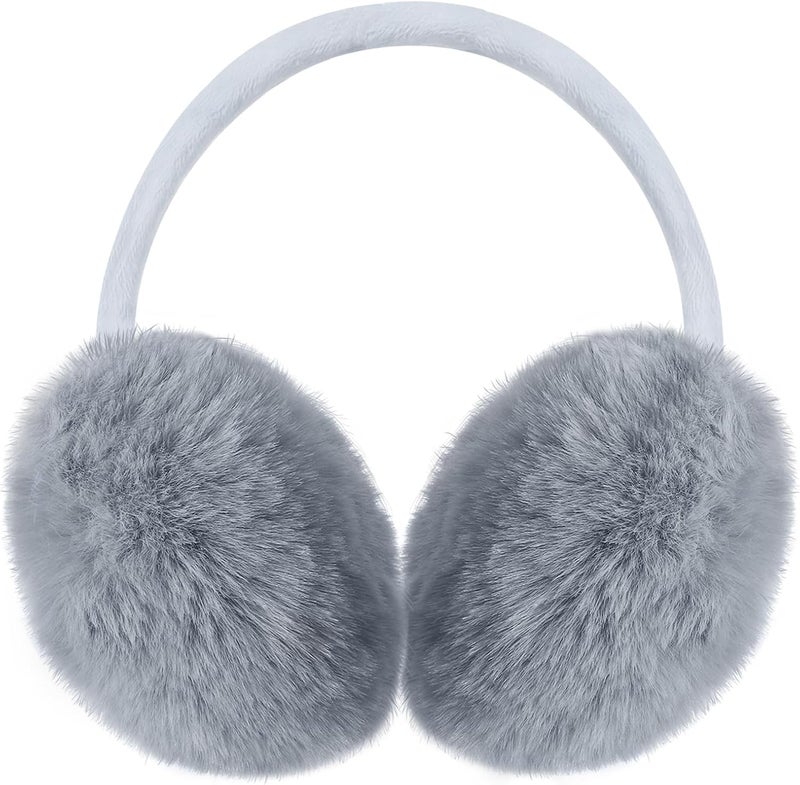 Lainlight Store Ear Muffs Winter Women Girls Adjustable Faux Fur Ear Warmers Comfy Cute Fuzzy Earmuffs - Image 1